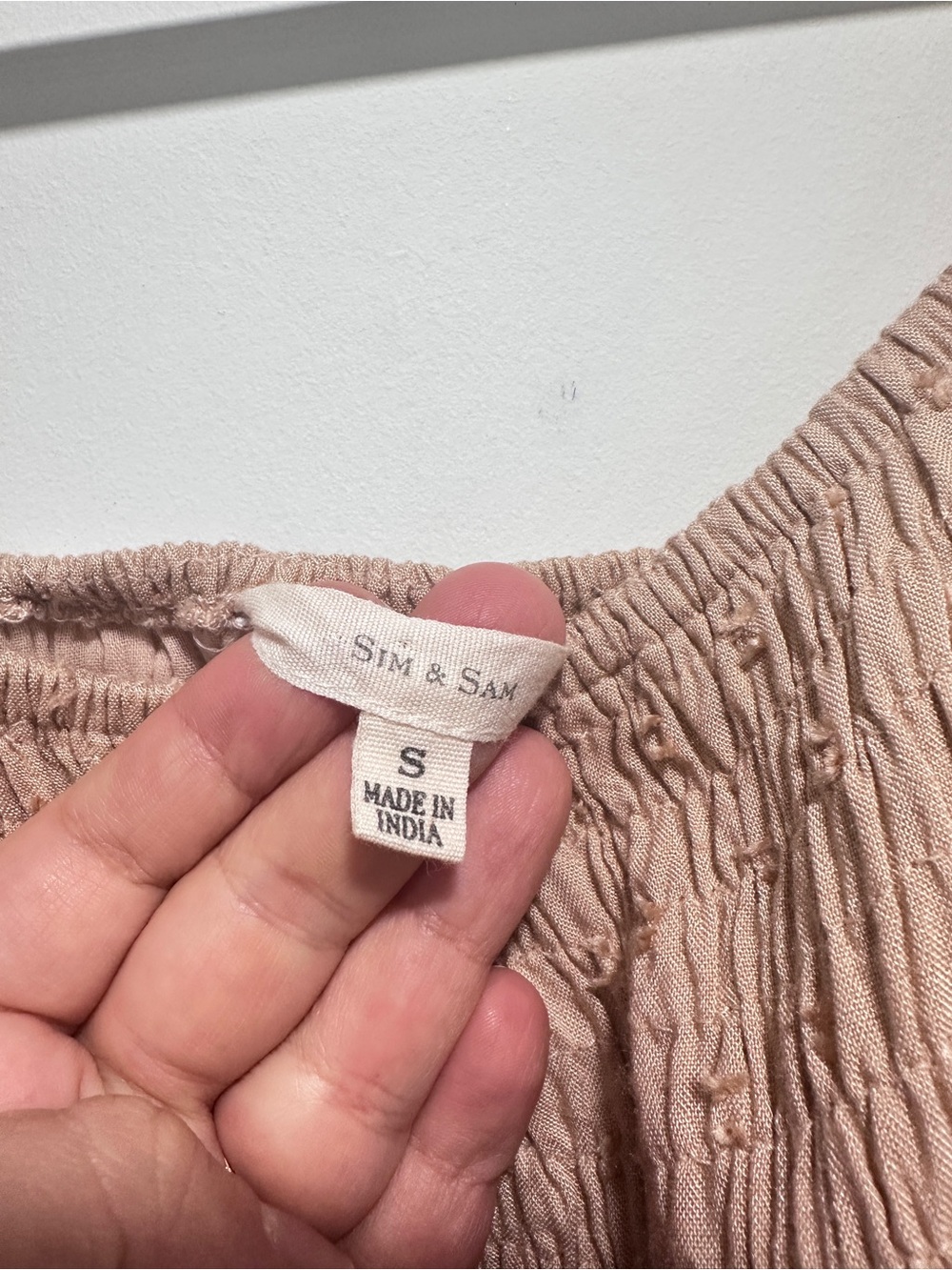 Sim & Sam Dusty Pink Swiss Dot Smocked Tiered Maxi Dress Size S⁠ - Picture 3 of 9
